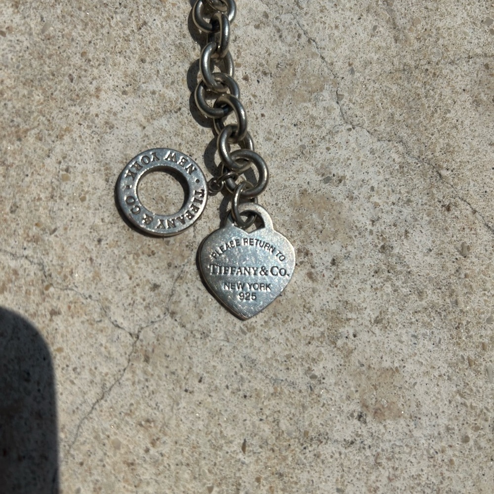 Tiffany & Co. Silver Heart and Circle Charm Bracelet